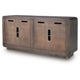 Elsie Accent Cabinet with White Marble Handles | Espresso Brown Wood 65"