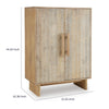 Dally Accent Cabinet with 2 Carved Doors | Whitewash Mango Wood 45''