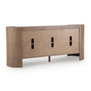 Fitzy Accent Cabinet with White Marble Top | Brown Mango Wood 66''