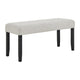 Juli Dining Bench | Gray Fabric Cushion | Wire Brushed Black Wood 41"