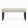 Juli Dining Bench | Gray Fabric Cushion | Wire Brushed Black Wood 41"