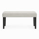 Juli Dining Bench | Gray Fabric Cushion | Wire Brushed Black Wood 41"
