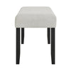 Juli Dining Bench | Gray Fabric Cushion | Wire Brushed Black Wood 41"