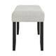 Juli Dining Bench | Gray Fabric Cushion | Wire Brushed Black Wood 41"