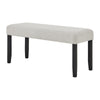 Juli Dining Bench | Gray Fabric Cushion | Wire Brushed Black Wood 41"