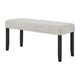Juli Dining Bench | Gray Fabric Cushion | Wire Brushed Black Wood 41"