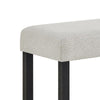 Juli Dining Bench | Gray Fabric Cushion | Wire Brushed Black Wood 41"