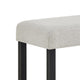 Juli Dining Bench | Gray Fabric Cushion | Wire Brushed Black Wood 41"