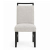 Juli Dining Side Chair Set of 2 | Light Gray Cushion Seat | Black Wood
