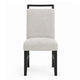 Juli Dining Side Chair Set of 2 | Light Gray Cushion Seat | Black Wood