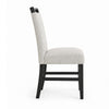 Juli Dining Side Chair Set of 2 | Light Gray Cushion Seat | Black Wood