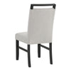 Juli Dining Side Chair Set of 2 | Light Gray Cushion Seat | Black Wood
