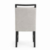 Juli Dining Side Chair Set of 2 | Light Gray Cushion Seat | Black Wood