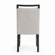 Juli Dining Side Chair Set of 2 | Light Gray Cushion Seat | Black Wood