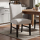 Juli Dining Side Chair Set of 2 | Light Gray Cushion Seat | Black Wood