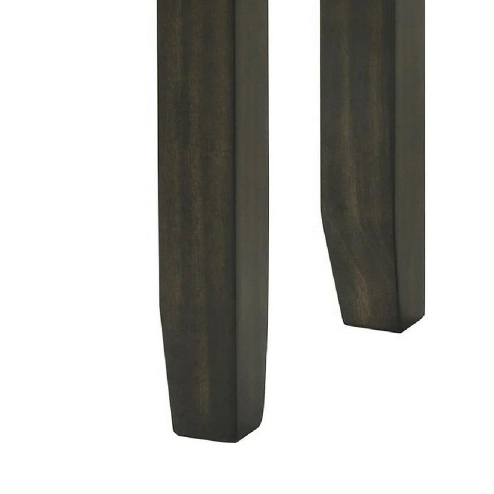 Heri Dining Bench | Tufted Seat Cushion | Beige | Chocolate Brown 48"