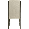 Heri Dining Side Chair Set of 2 | Tufted Back | Beige | Chocolate Brown