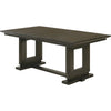 Heri Dining Table w 2 Leaves | Trestle Base | Chocolate Brown 54-90"