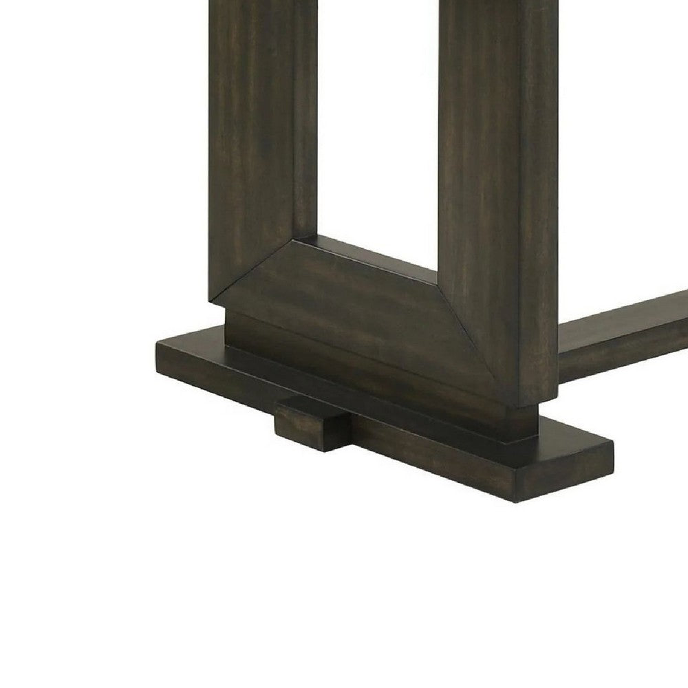 Heri Dining Table w 2 Leaves | Trestle Base | Chocolate Brown 54-90"