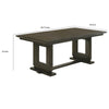 Heri Dining Table w 2 Leaves | Trestle Base | Chocolate Brown 54-90"