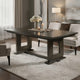 Heri Dining Table w 2 Leaves | Trestle Base | Chocolate Brown 54-90"