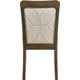 Moor Dining Side Chair Set of 2 | Geometric Design Back | Off White | Oak Brown