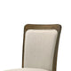Moor Dining Side Chair Set of 2 | Geometric Design Back | Off White | Oak Brown