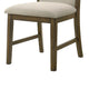 Moor Dining Side Chair Set of 2 | Geometric Design Back | Off White | Oak Brown