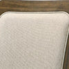 Moor Dining Side Chair Set of 2 | Geometric Design Back | Off White | Oak Brown