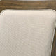 Moor Dining Side Chair Set of 2 | Geometric Design Back | Off White | Oak Brown