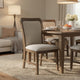 Moor Dining Side Chair Set of 2 | Geometric Design Back | Off White | Oak Brown
