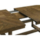 Moor Dining Table | 2 Leaves | Knotty Veneer Top | Dark Oak Brown 39-71"
