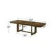 Moor Dining Table | 2 Leaves | Knotty Veneer Top | Dark Oak Brown 39-71"