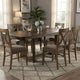 Moor Dining Table | 2 Leaves | Knotty Veneer Top | Dark Oak Brown 39-71"