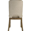 Rell Dining Side Chair Set of 2 | Cutout Back | Beige Cushions | Antique Brown