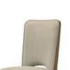 Rell Dining Side Chair Set of 2 | Cutout Back | Beige Cushions | Antique Brown