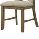 Rell Dining Side Chair Set of 2 | Cutout Back | Beige Cushions | Antique Brown