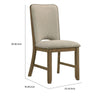 Rell Dining Side Chair Set of 2 | Cutout Back | Beige Cushions | Antique Brown