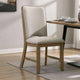 Rell Dining Side Chair Set of 2 | Cutout Back | Beige Cushions | Antique Brown