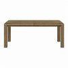 Rell Dining Table w Leaf | Knotty Oak Veneer Top | Antique Brown 64-82"