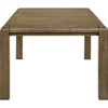 Rell Dining Table w Leaf | Knotty Oak Veneer Top | Antique Brown 64-82"