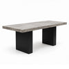 Mali Dining Bench | Cushioned Seat  | Dove Gray Fabric | Dark Brown 40"