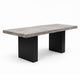 Mali Dining Bench | Cushioned Seat  | Dove Gray Fabric | Dark Brown 40"