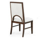 Mali Dining Side Chair Set of 2 | Cutout Back  | Dove Gray Fabric | Dark Brown