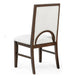 Mali Dining Side Chair Set of 2 | Cutout Back  | Dove Gray Fabric | Dark Brown