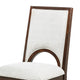 Mali Dining Side Chair Set of 2 | Cutout Back  | Dove Gray Fabric | Dark Brown