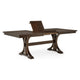 Mali Dining Table w Butterfly Leaf | Trestle Base | Dark Brown 64-82"