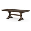 Mali Dining Table w Butterfly Leaf | Trestle Base | Dark Brown 64-82"