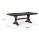 Mali Dining Table w Butterfly Leaf | Trestle Base | Dark Brown 64-82"