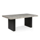 Seba Dining Table | Cement 3D Paper Veneer Top | Panel Legs | Black 72"